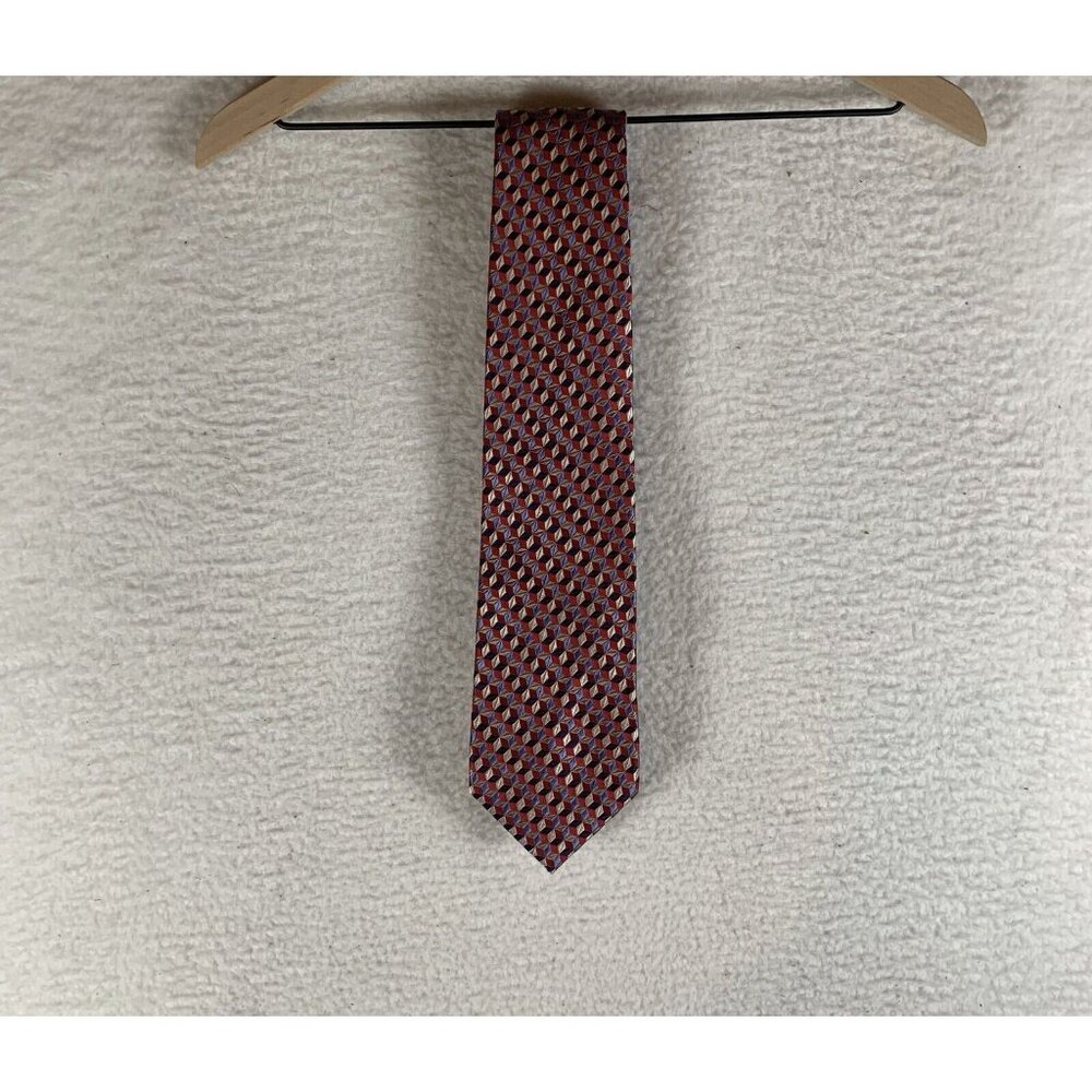 Paul Fredrick Necktie Men's Multicolor Geometric 100% Silk Formal Business‎ 9718